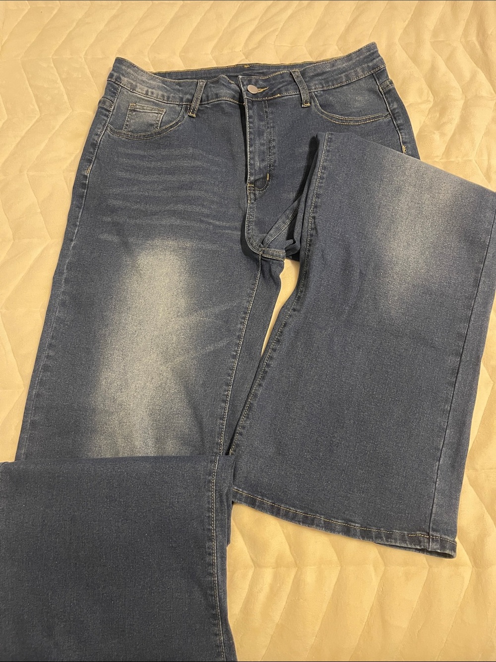Women’s Blue Washed Baggy  Jeans